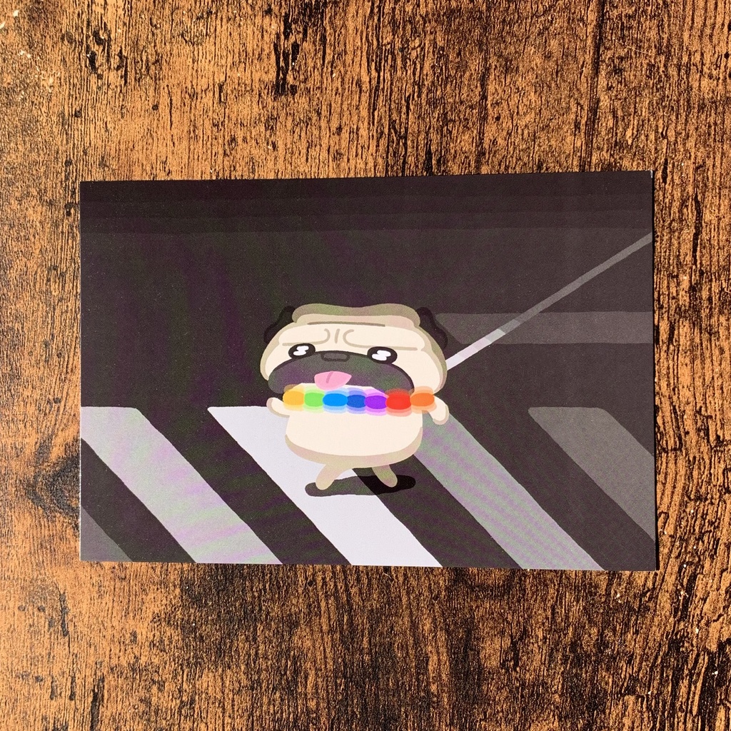 ポストカード　-虹色さんぽ(ぱぐ)-