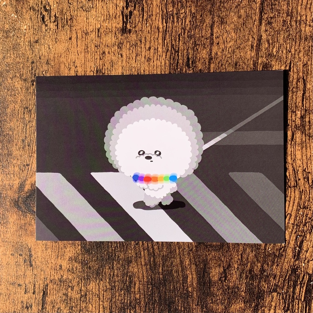 ポストカード　-虹色さんぽ(びじょんふり〜ぜ)-