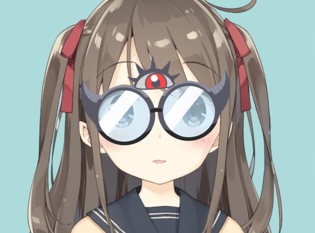 【無料Vtuber素材】デビルメガネ惡魔眼鏡