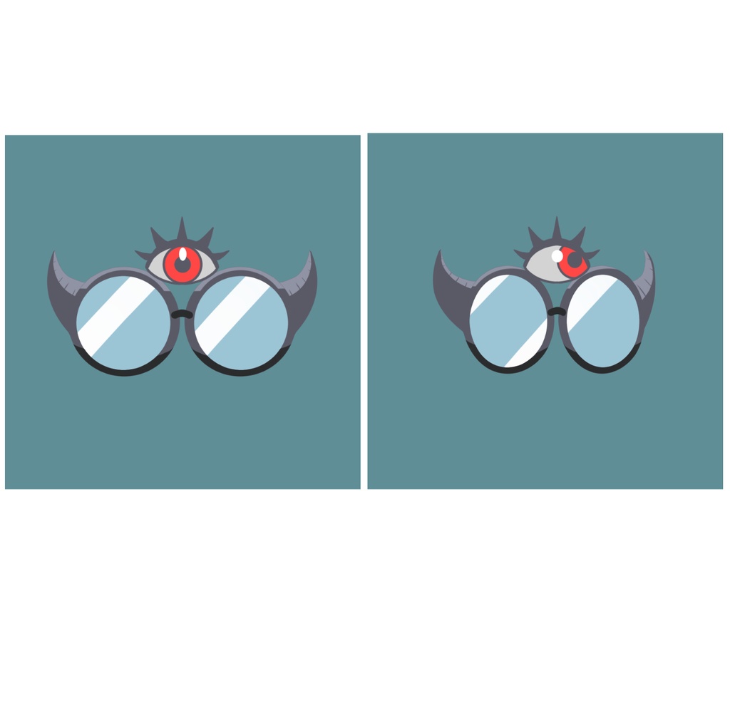 【無料Vtuber素材】デビルメガネ惡魔眼鏡