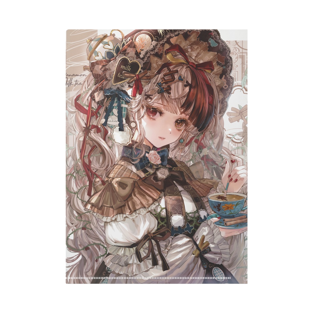 マシュマロ&シナモンミルクティー紅茶ちゃんクリアファイル