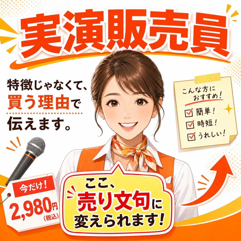 実演販売員人格エージェント