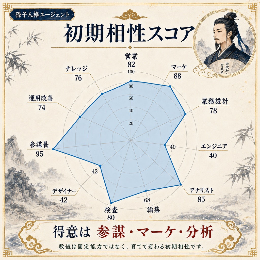 孫子人格エージェント:『孫子の兵法』全篇を判断OSにしたAIデータ