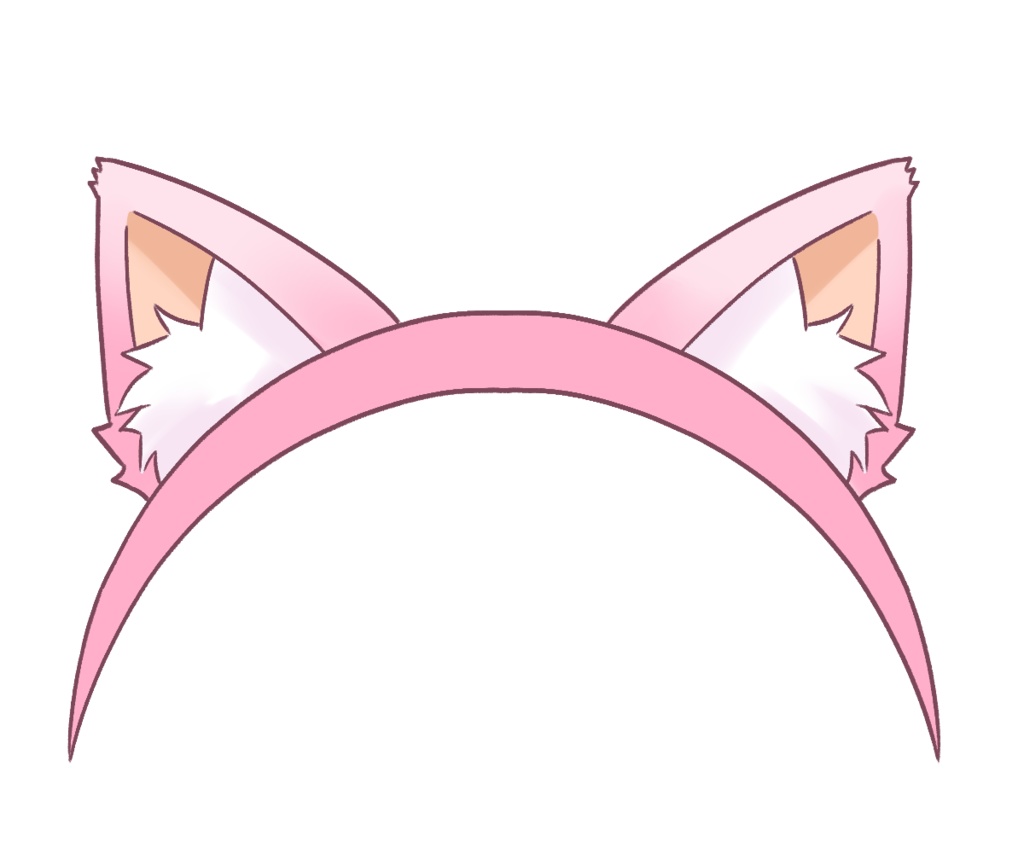 【Vtuber素材】猫耳カチューシ【フリー素材】