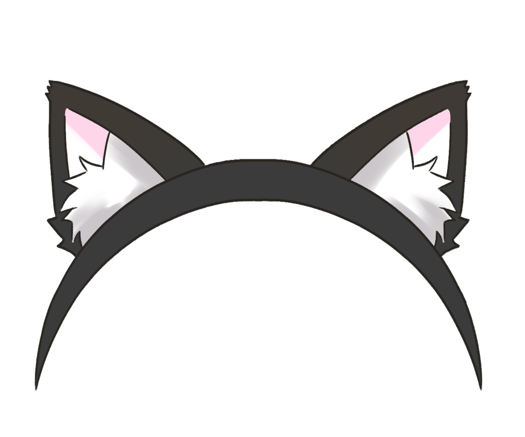 【Vtuber素材】猫耳カチューシ【フリー素材】
