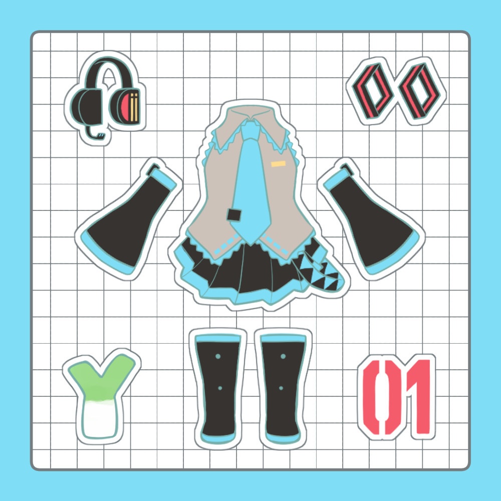 初音ミクコスプレステッカー