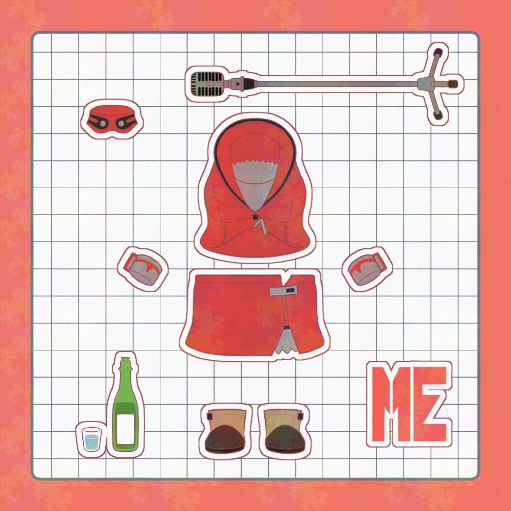 MEIKOコスプレステッカー