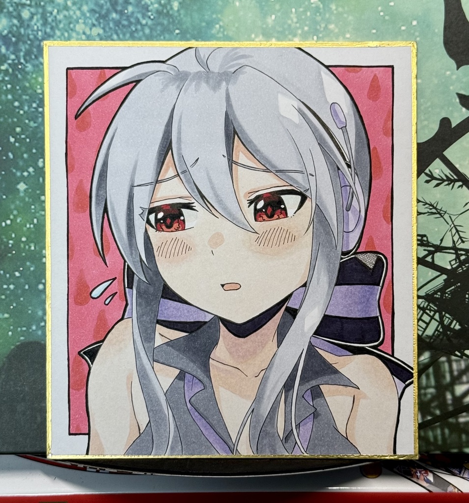 弱音ハク　直筆色紙（小サイズ）