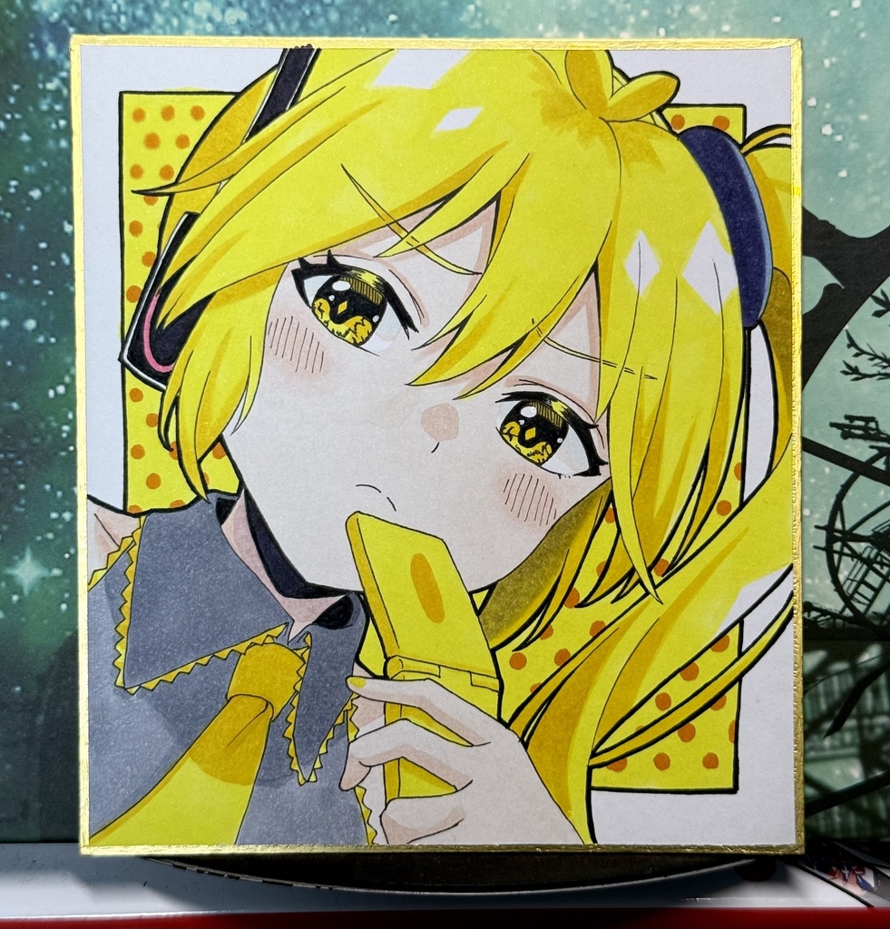 亞北ネル　直筆色紙（小サイズ）