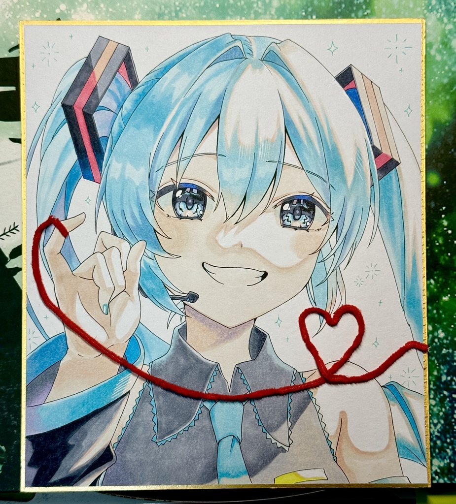 初音ミクフルカラー中サイズ色紙
