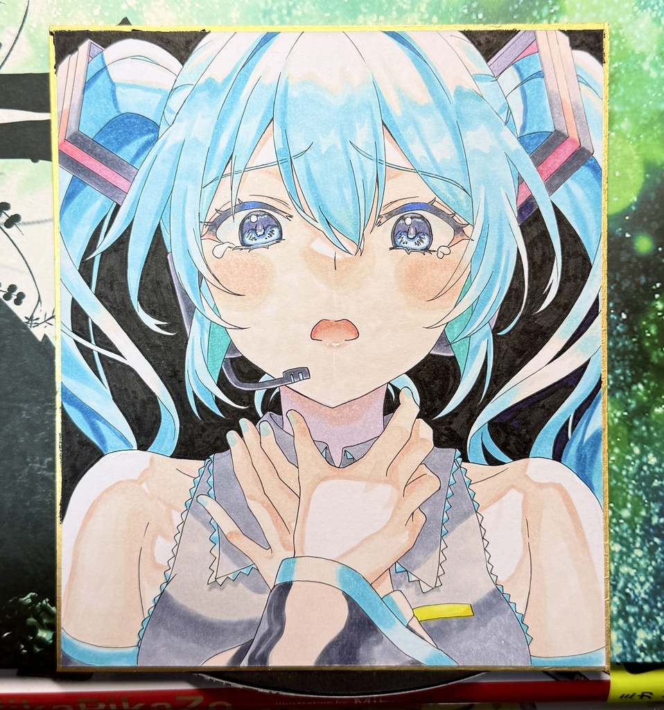 初音ミクフルカラー色紙【中サイズ】