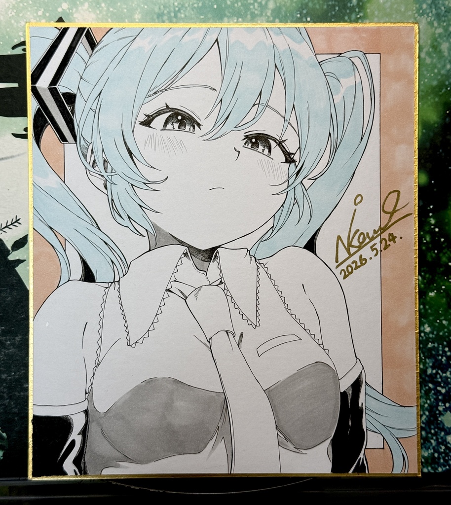 初音ミク中サイズ色紙