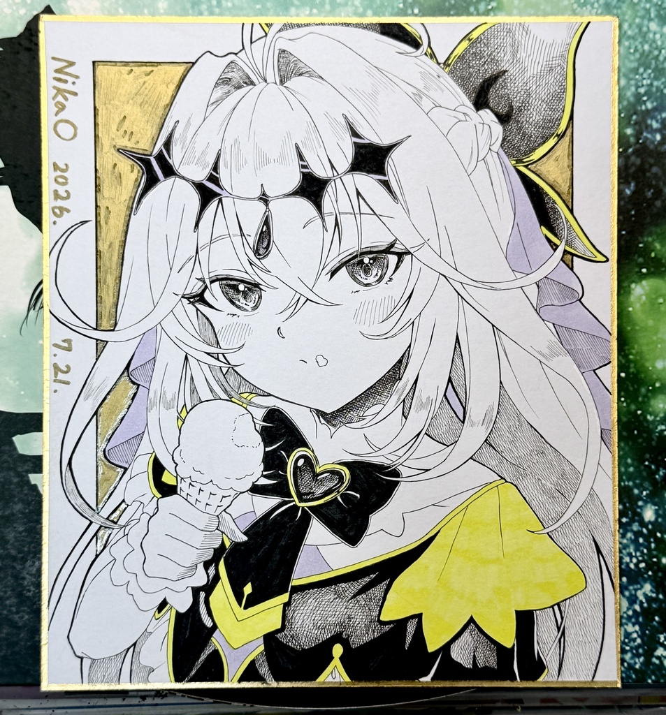 名探偵プリキュア！　キュアアルカナ・シャドウ　中サイズ色紙イラスト