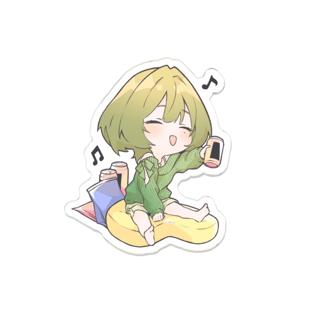 飲みすぎ楓さんアクリルバッジ01