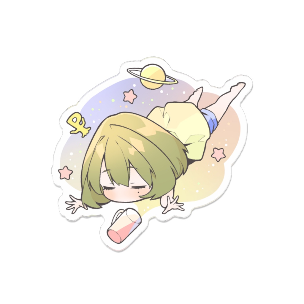 飲みすぎ楓さんアクリルバッジ02