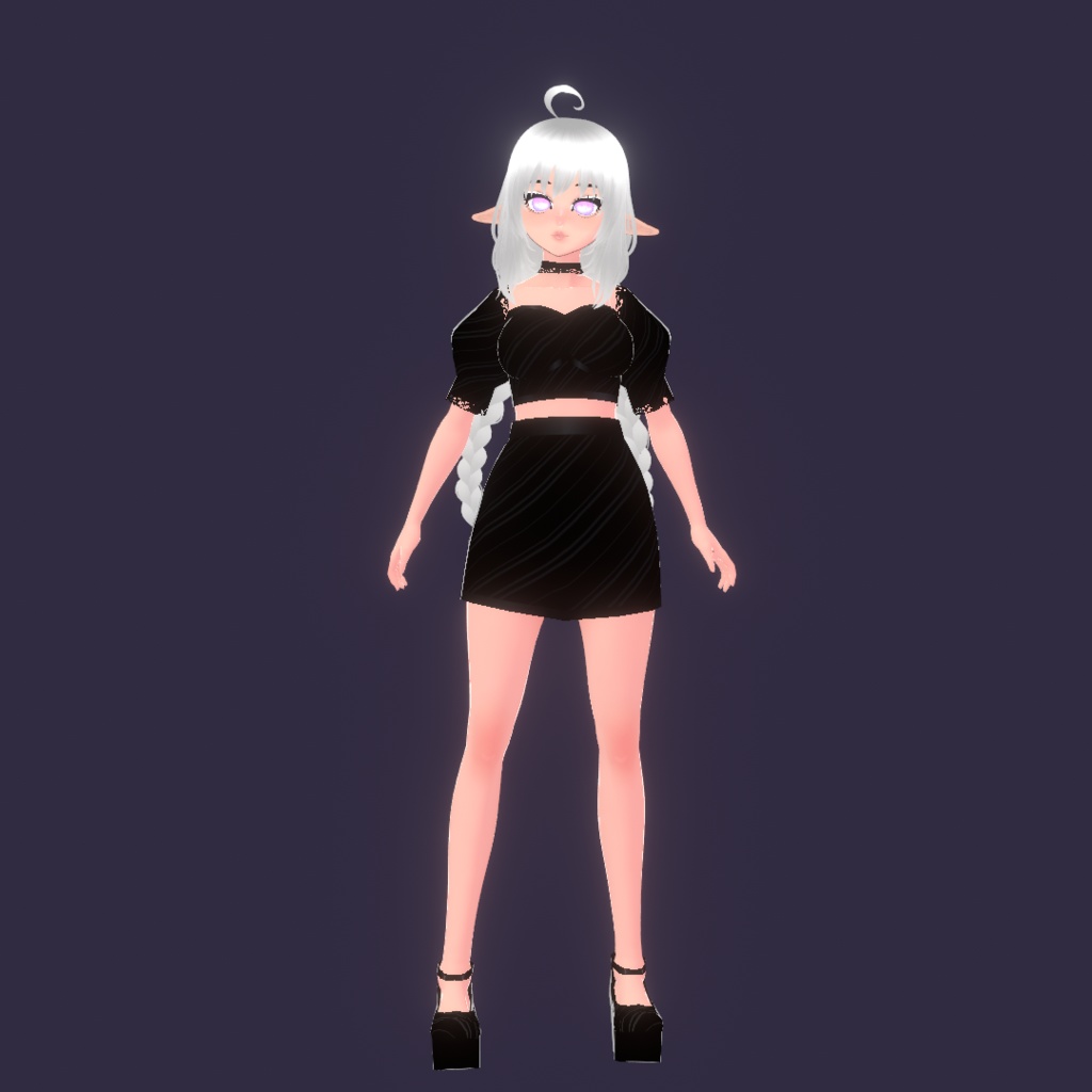 VRoid | Elegant top and skirt set | 衣装