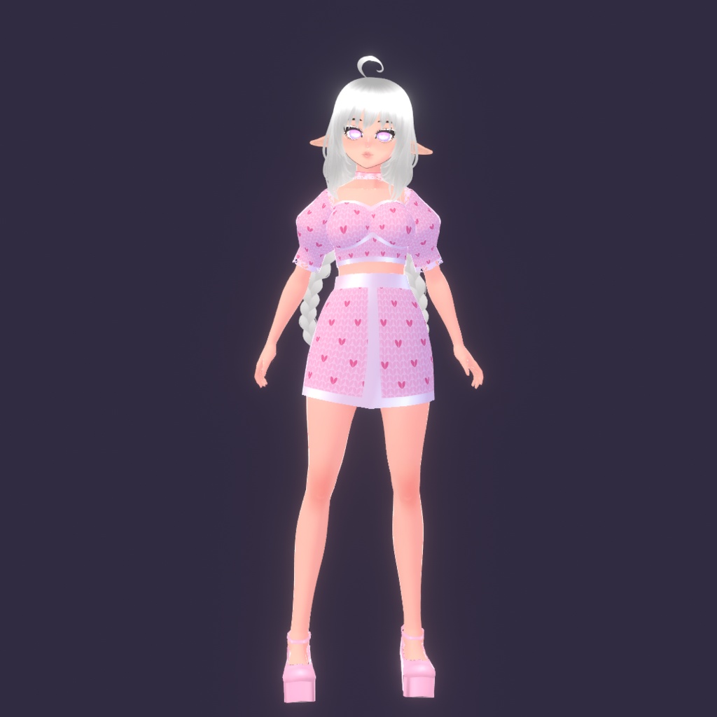 VRoid | Elegant top and skirt set | 衣装
