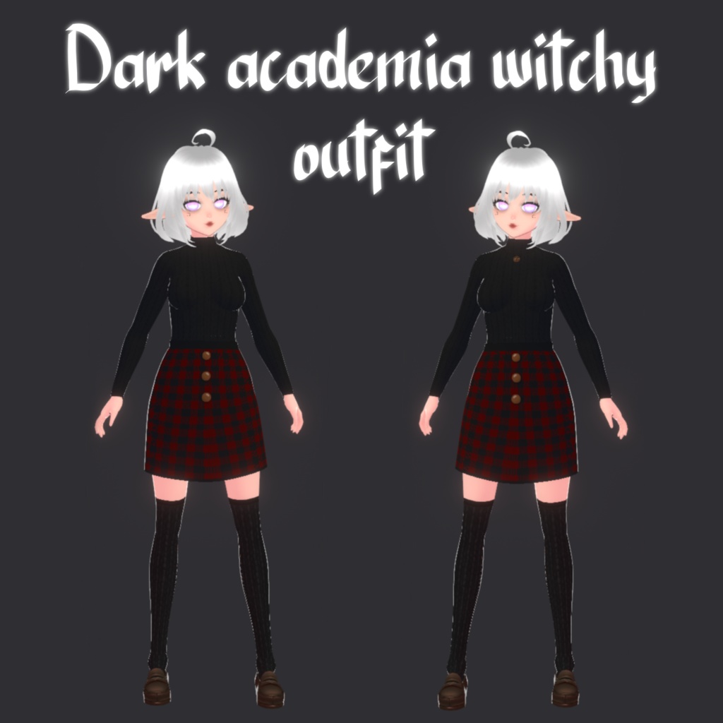 VRoid | Dark academia witchy outfit | 衣装