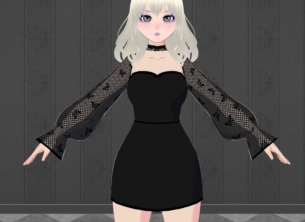 VRoid | Elegant black dresses | 衣装