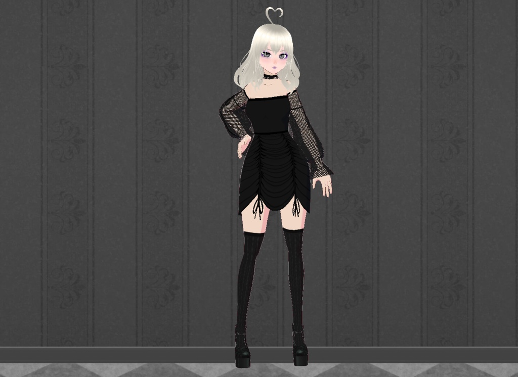 VRoid | Elegant black dresses | 衣装