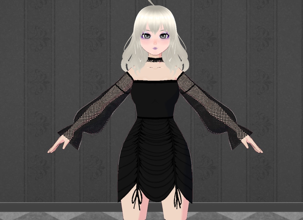 VRoid | Elegant black dresses | 衣装
