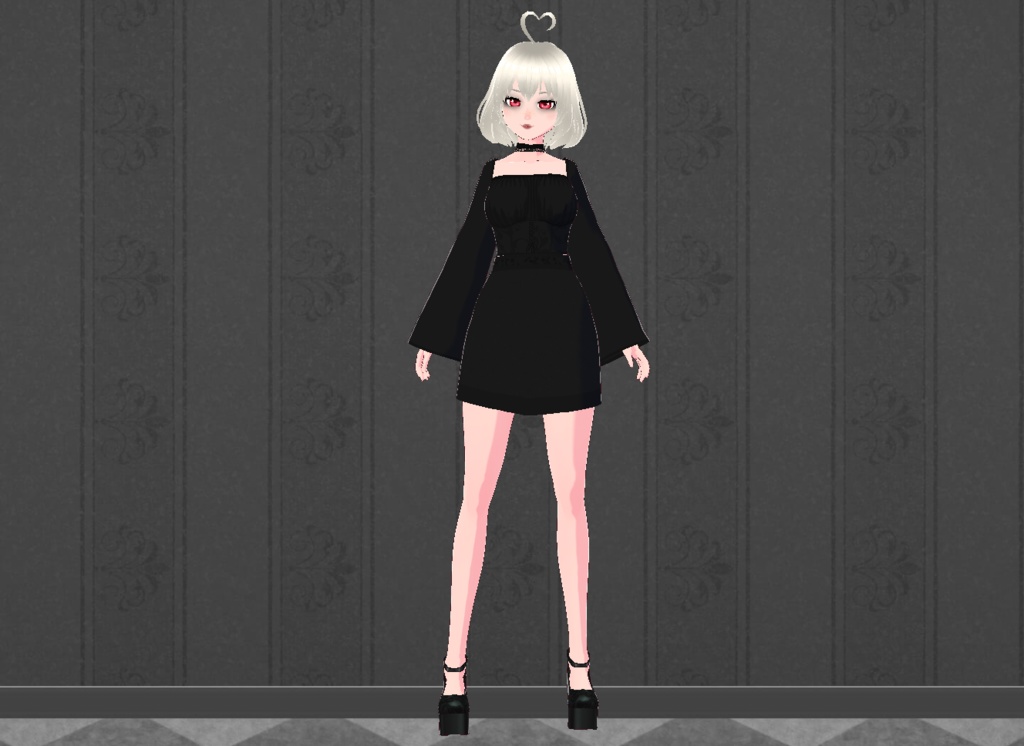 VRoid | Gothic witchy outfit set | 衣装