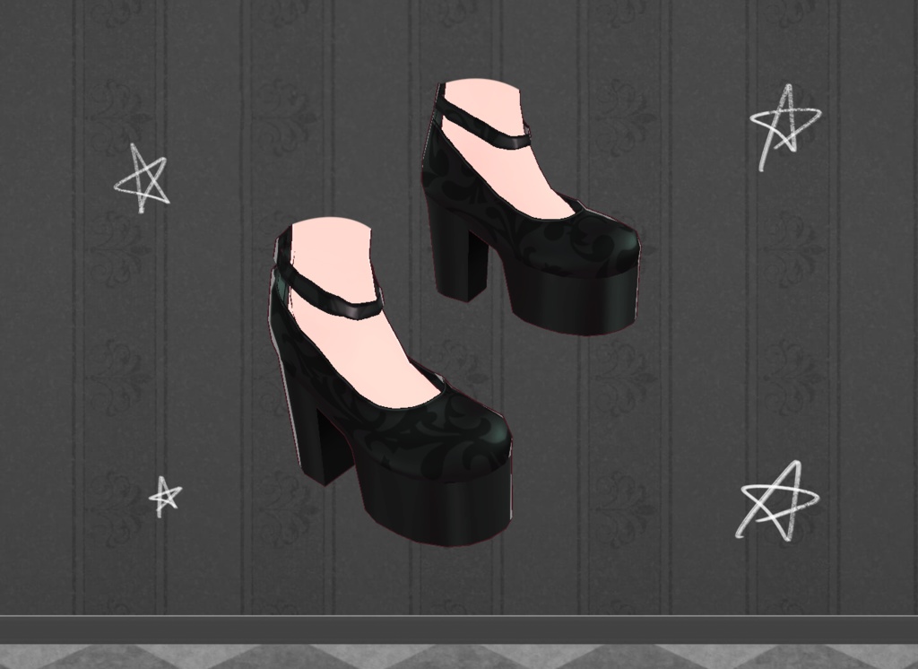 VRoid | Gothic witchy outfit set | 衣装