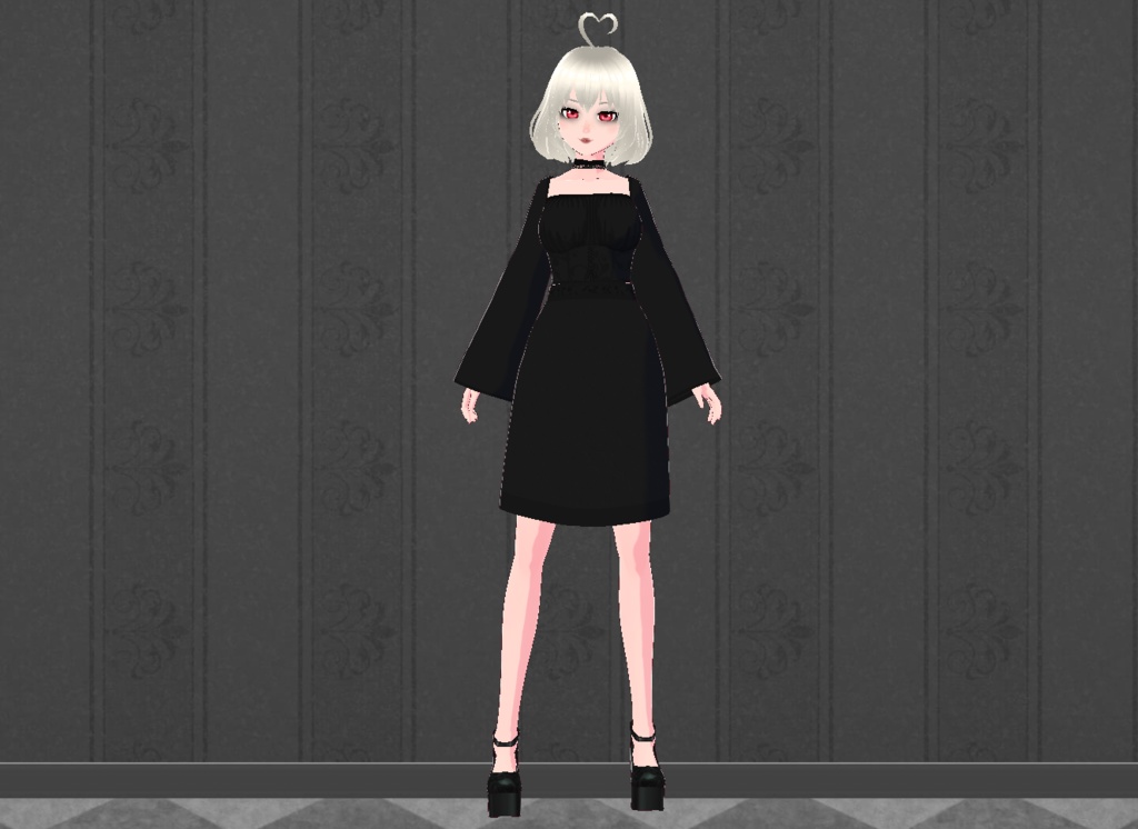 VRoid | Gothic witchy outfit set | 衣装