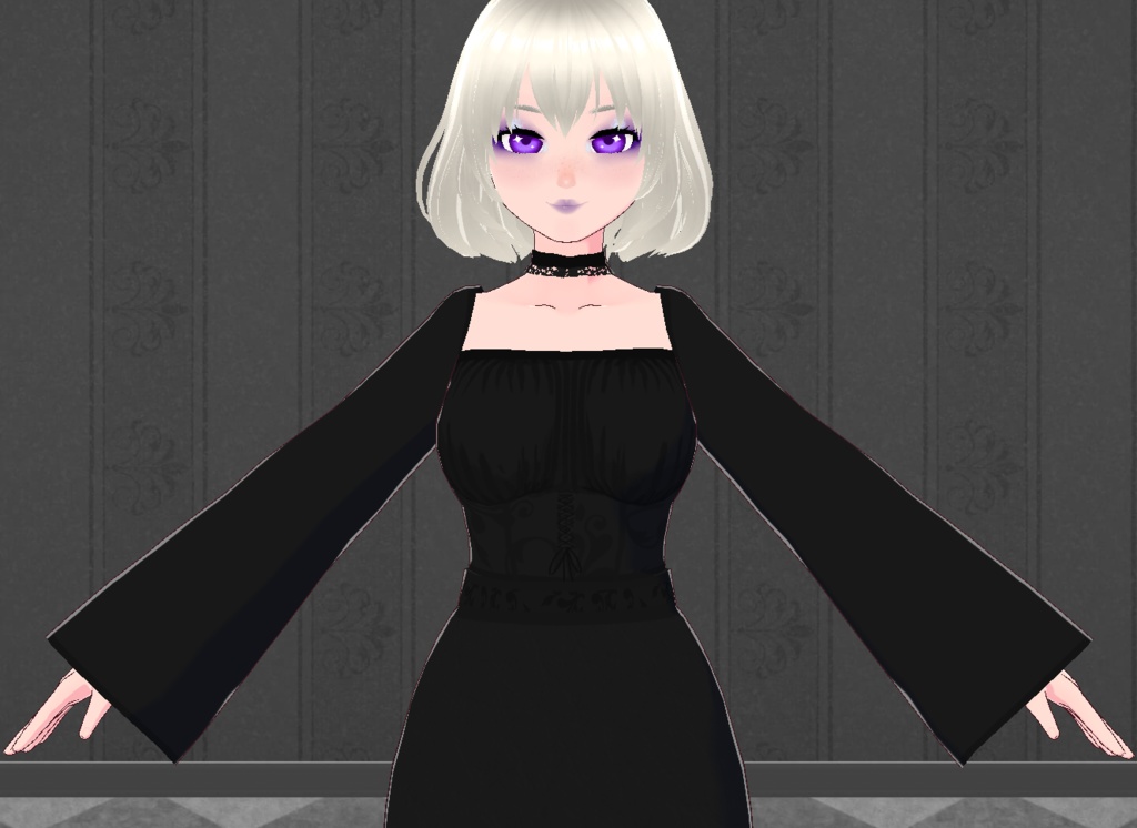 VRoid | Gothic witchy outfit set | 衣装