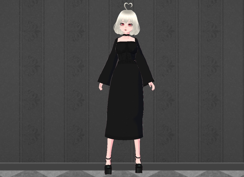 VRoid | Gothic witchy outfit set | 衣装