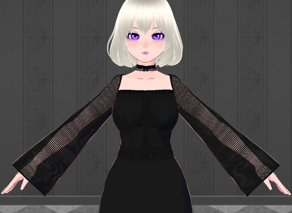 VRoid | Gothic witchy outfit set | 衣装