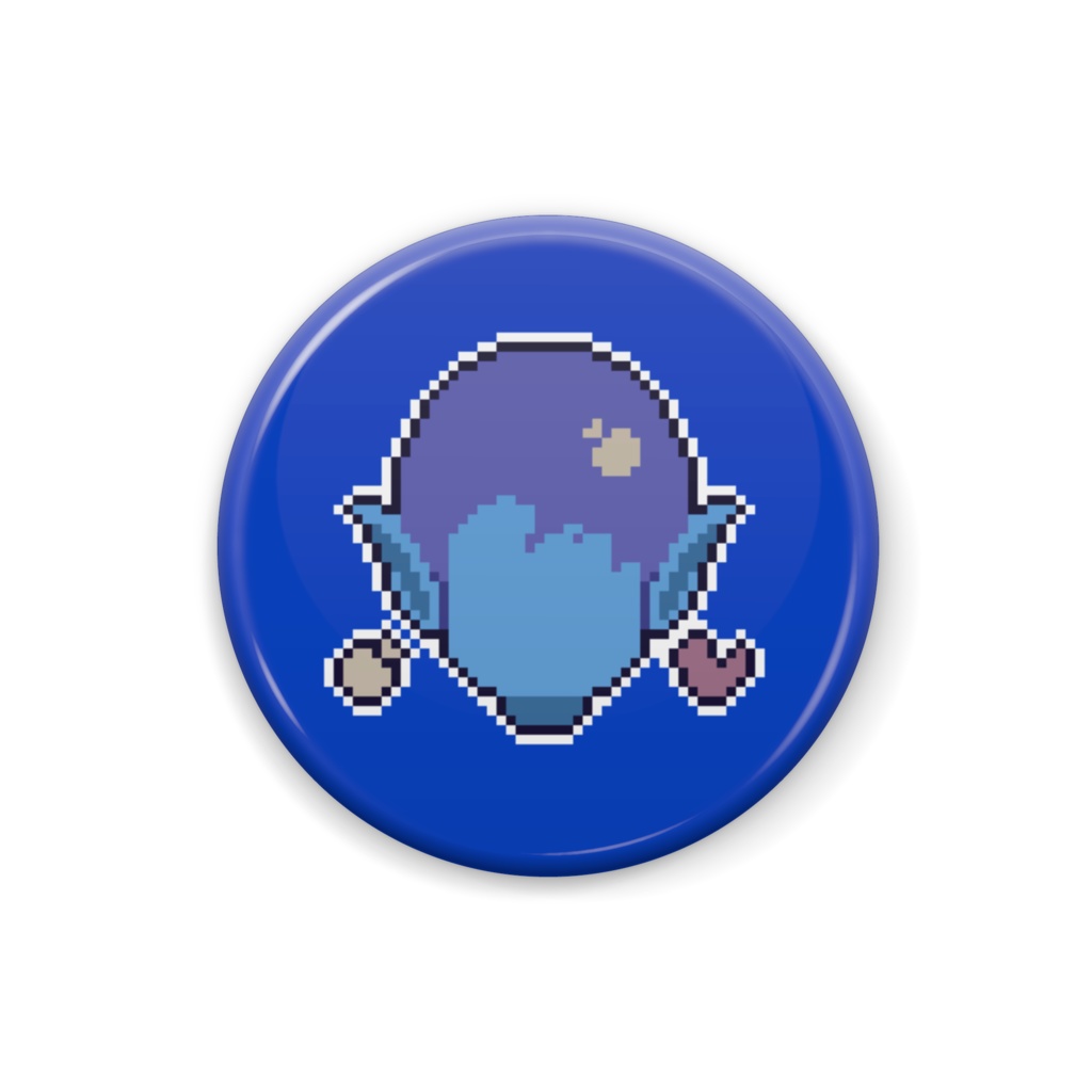 フリーゲーム「HEAD IN FRIDGE」生首缶バッチ(ドット)