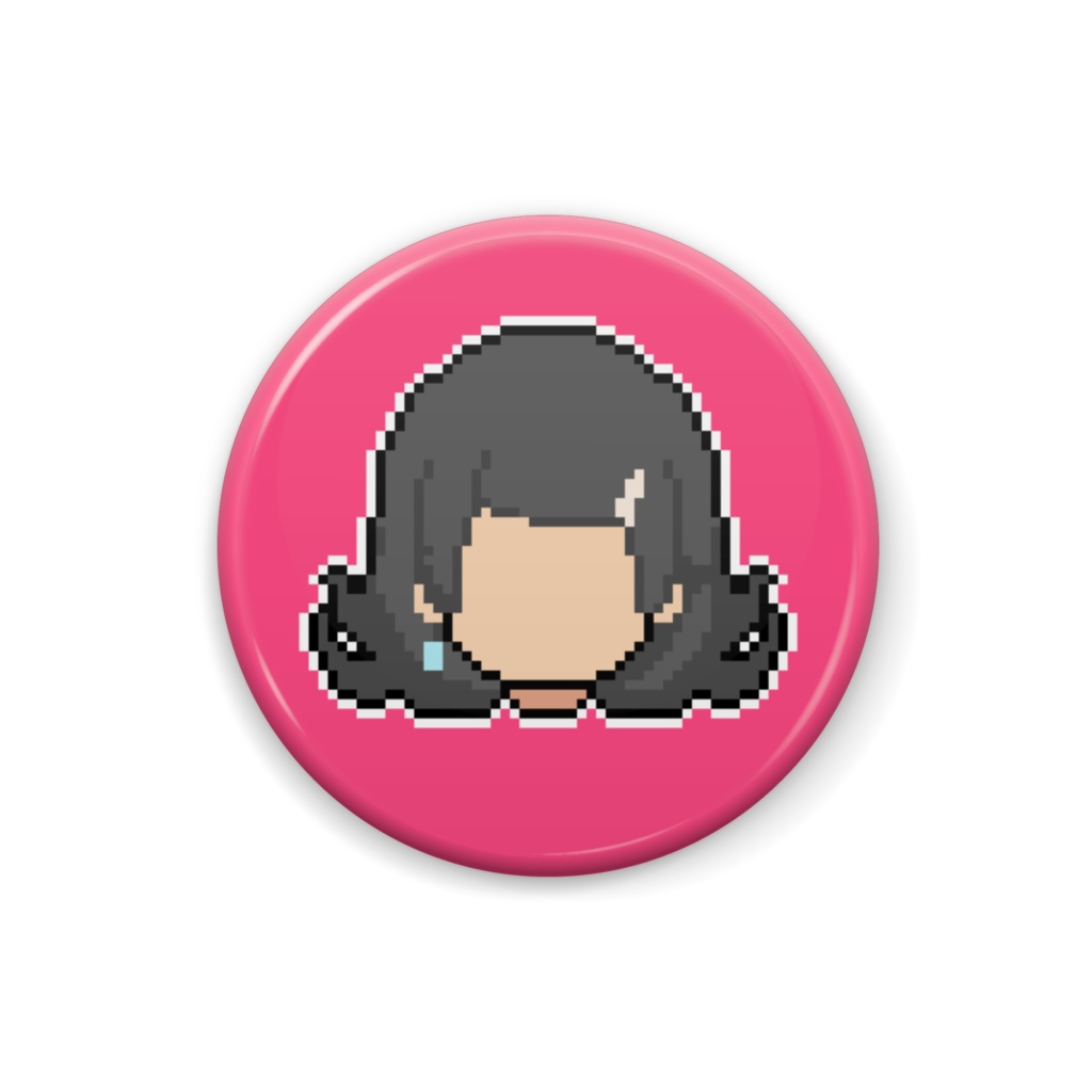 フリーゲーム「HEAD IN FRIDGE」生首缶バッチ(ドット)