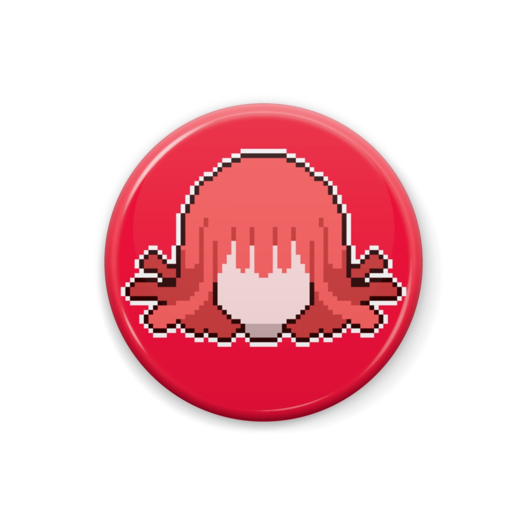 フリーゲーム「HEAD IN FRIDGE」生首缶バッチ(ドット)