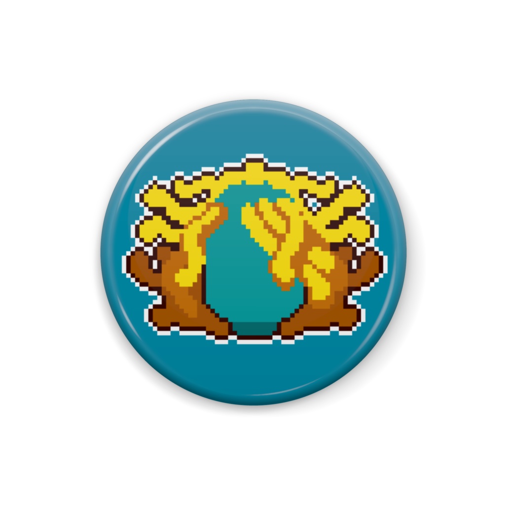 フリーゲーム「HEAD IN FRIDGE」生首缶バッチ(ドット)