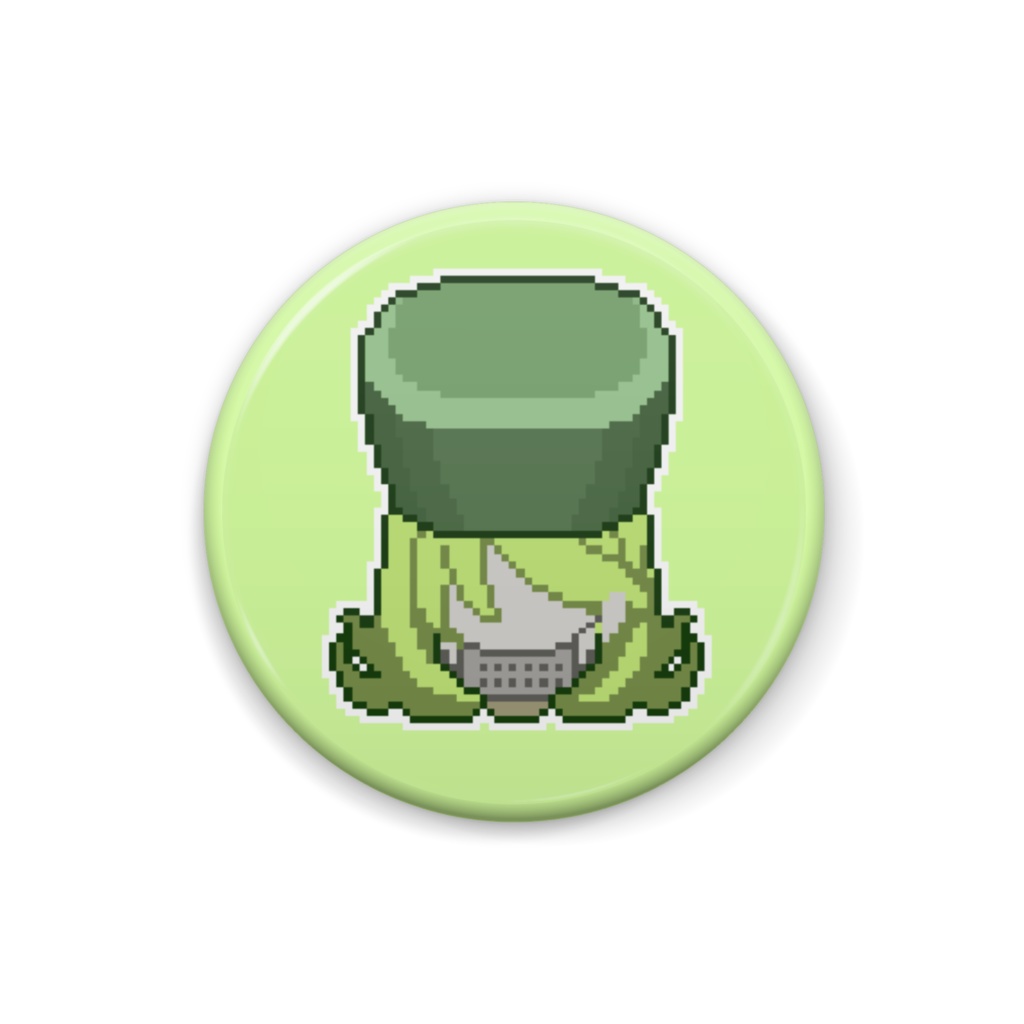 フリーゲーム「HEAD IN FRIDGE」生首缶バッチ(ドット)