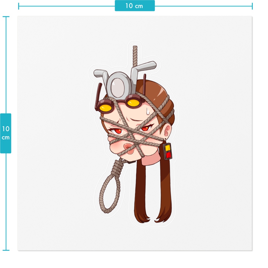 フリーゲーム「首に難あり」GAME OVER ステッカー ライラ