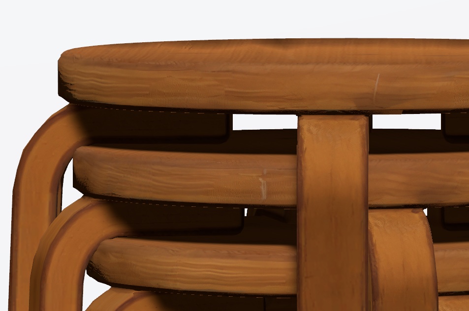 <基本無料>CH02 ウッドスツール 椅子/chair/3d/vrc想定