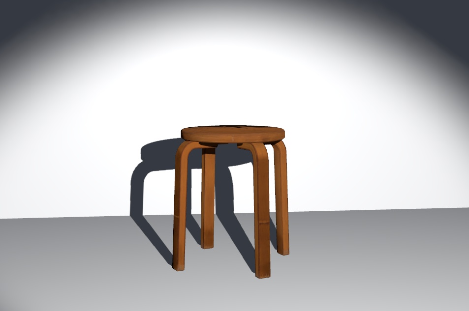 <基本無料>CH02 ウッドスツール 椅子/chair/3d/vrc想定
