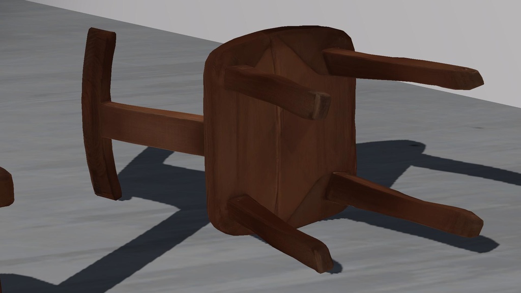 <基本無料>CH04 ダイニングチェア 椅子/chair/3d/vrc想定