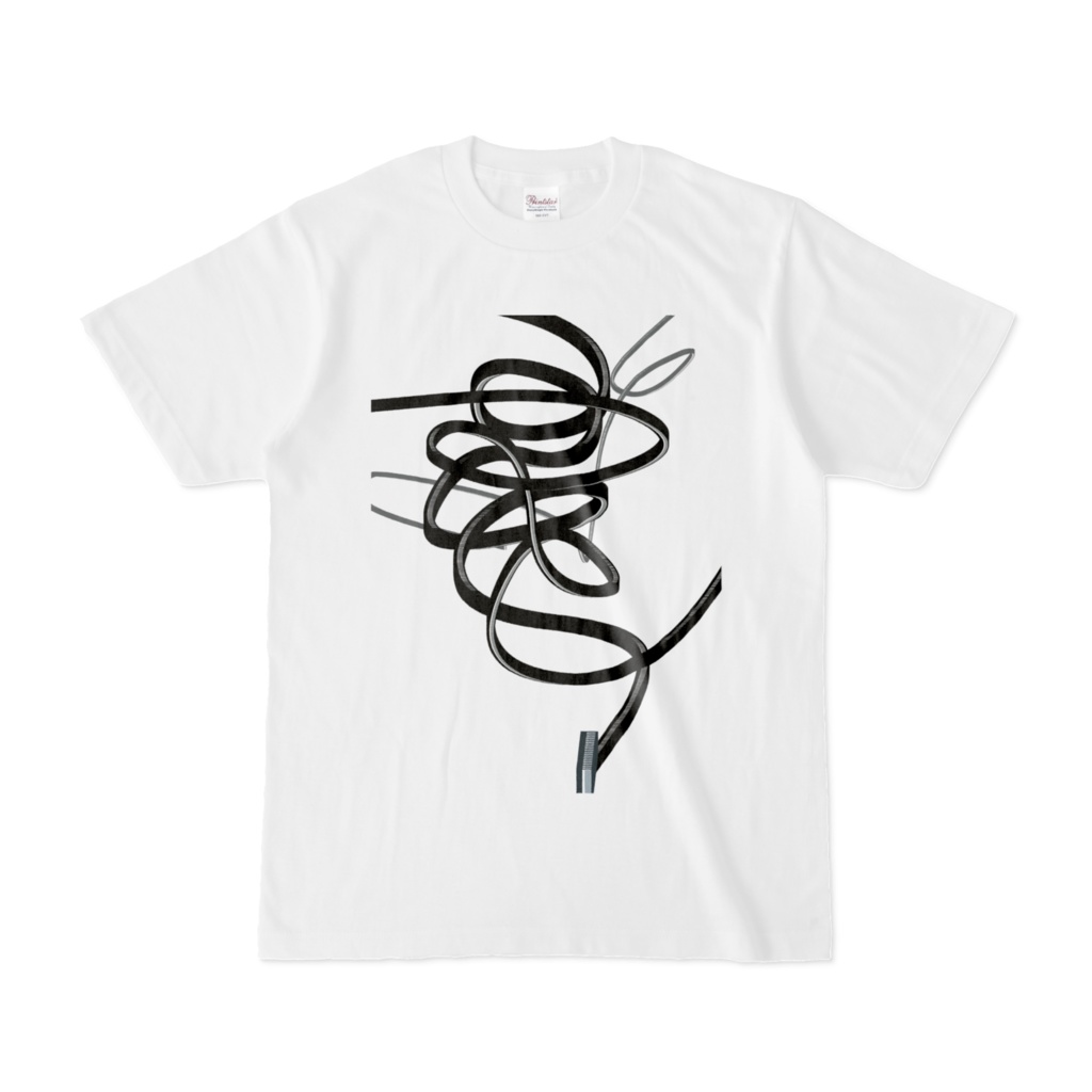 絡まったコードTシャツ