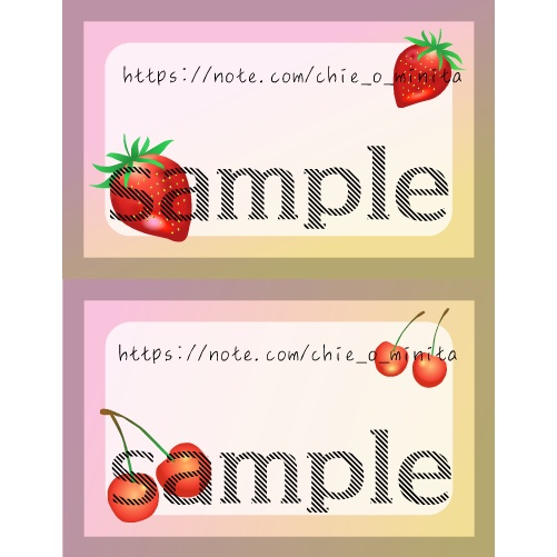 カード-いちご＆さくらんぼ