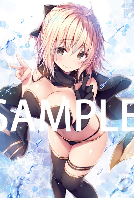 【oki1909c01】アクリルブロック:大勝利水着沖田さん