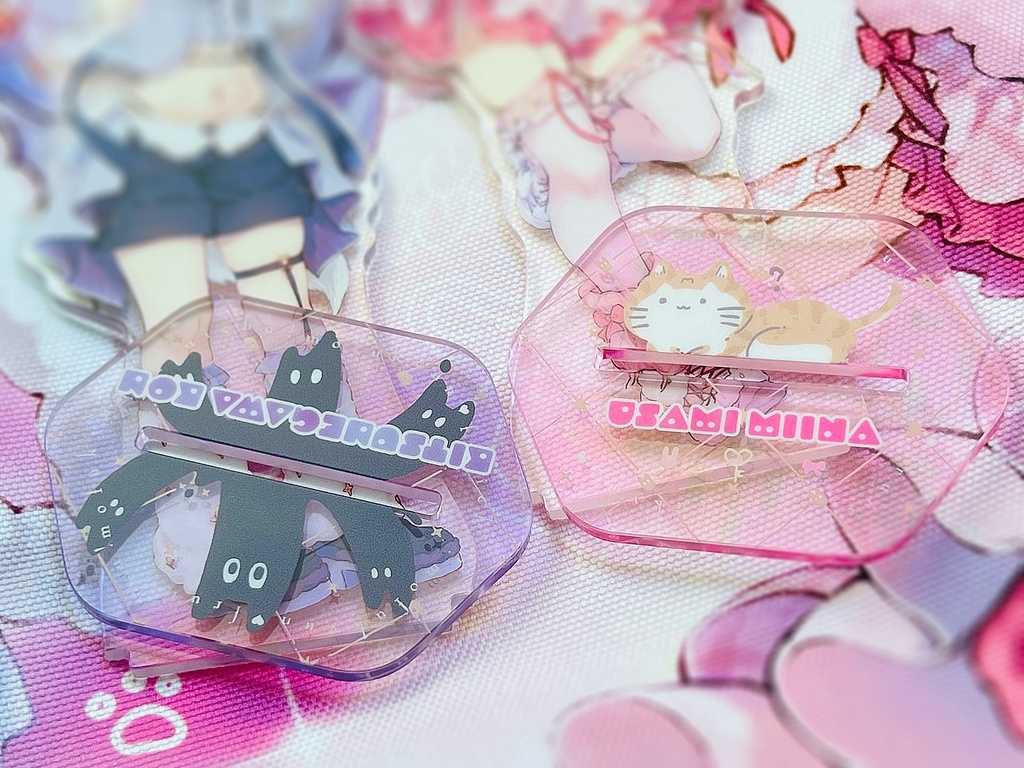 【c106260202】c107:アクリルフィギュアセットもふきゅん★宇佐美みいな&狐川紺