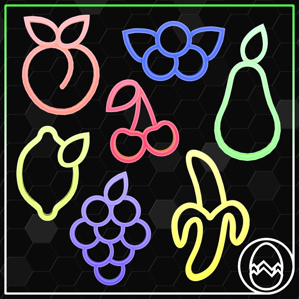Neon Fruit Hairpins