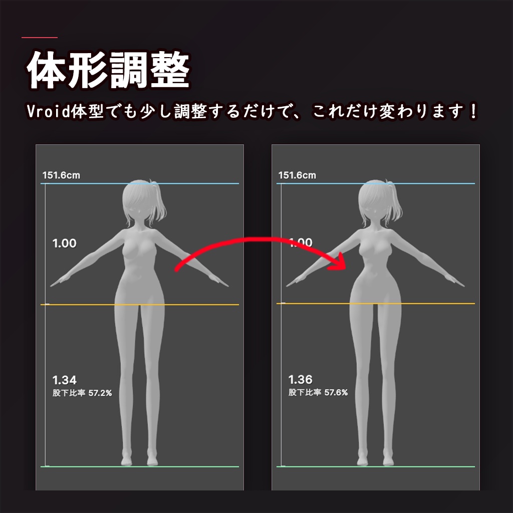 VRoid製VRMモデルの体形を調整するツール - VRMChottoStudioV2