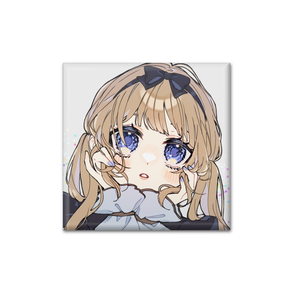 看板娘ちゃんおめかし缶バッジ