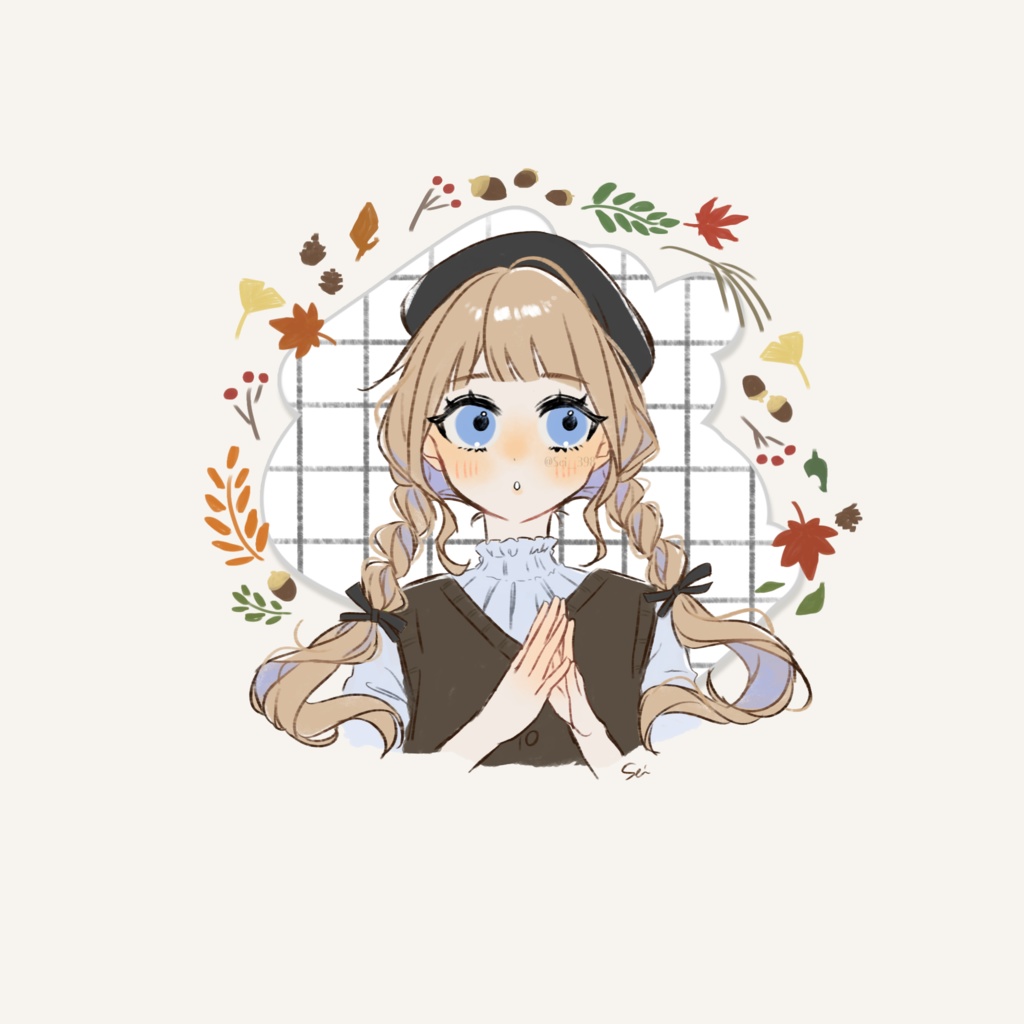 看板娘ちゃん缶バッジ