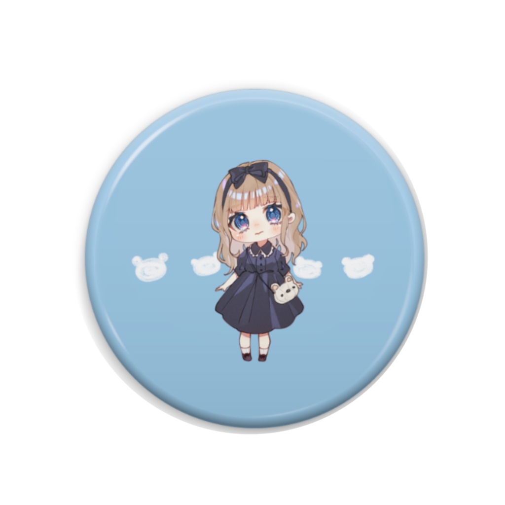 看板娘ちゃん缶バッジ