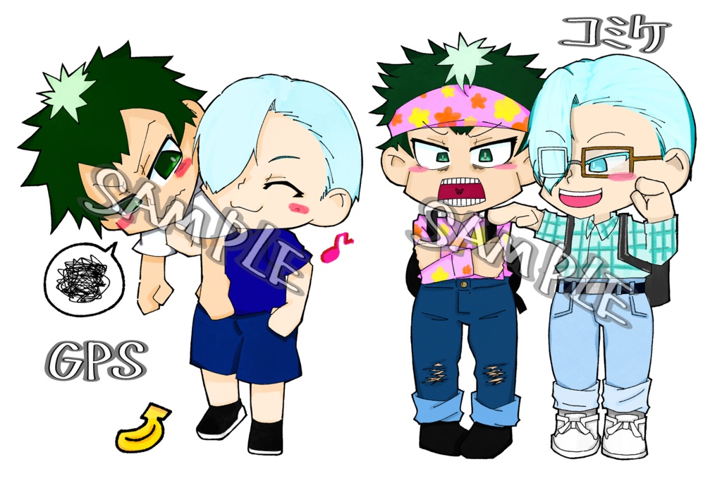 忘却バッテリー　アクリルスタンドキーホルダー【氷河二枚看板】